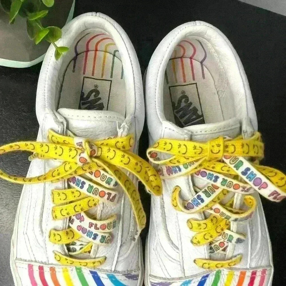 Vans Off the Wall Low Top Rainbow Slour Shop By Amirah Kassem Shoes W7/M5.5 - Picture 7 of 11